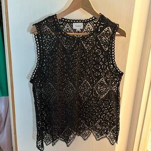 Black lace tank